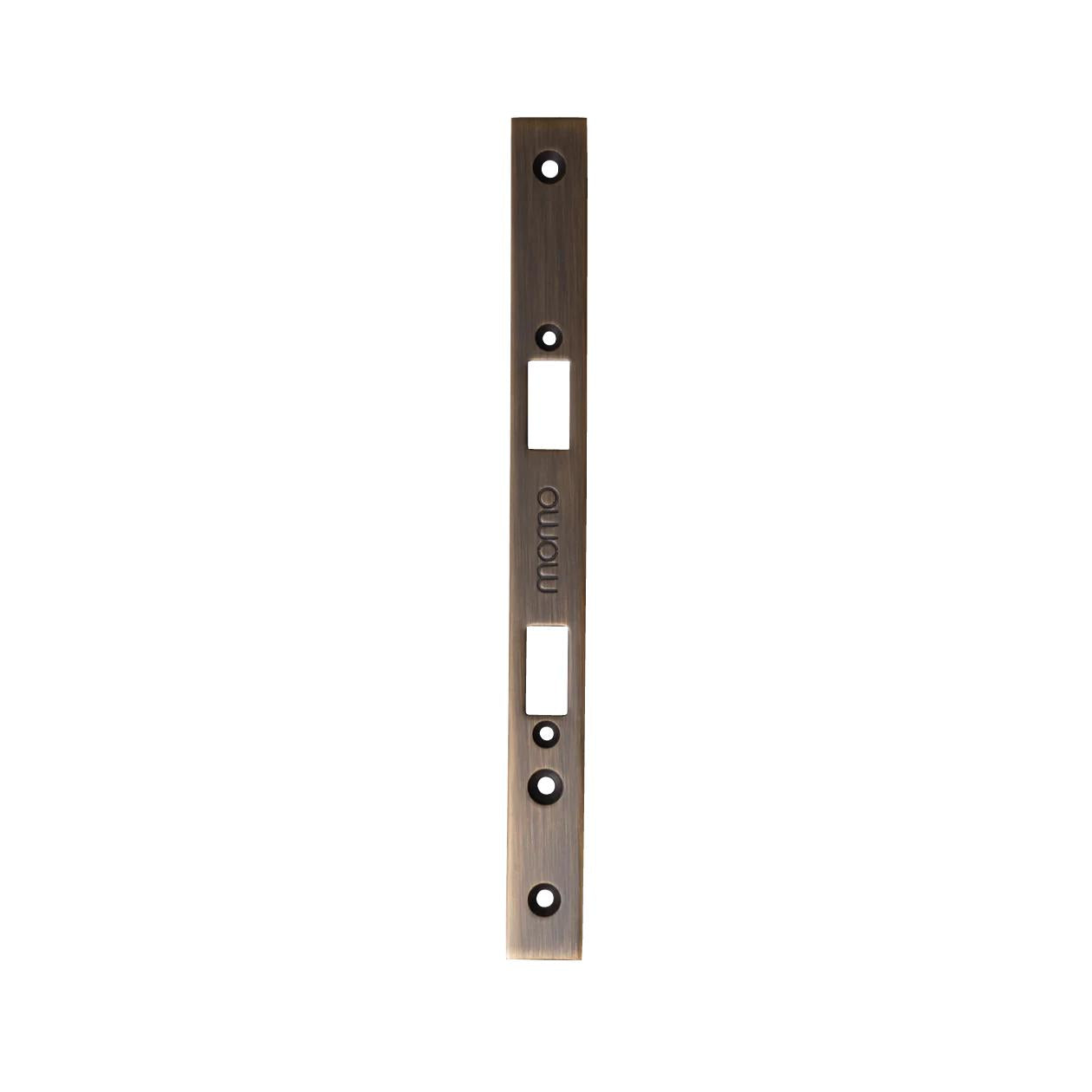 MOMO MORTICE LOCK FOREND PLATE FOR USE WITH EURO CYLINDER BRONZE in Bronze