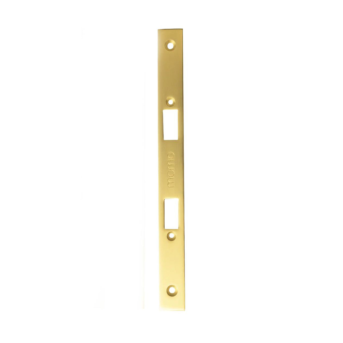 MOMO MORTICE LOCK FOREND PLATE FOR USE WITH EURO CYLINDER BRUSHED SATIN BRASS in Brushed Satin Brass