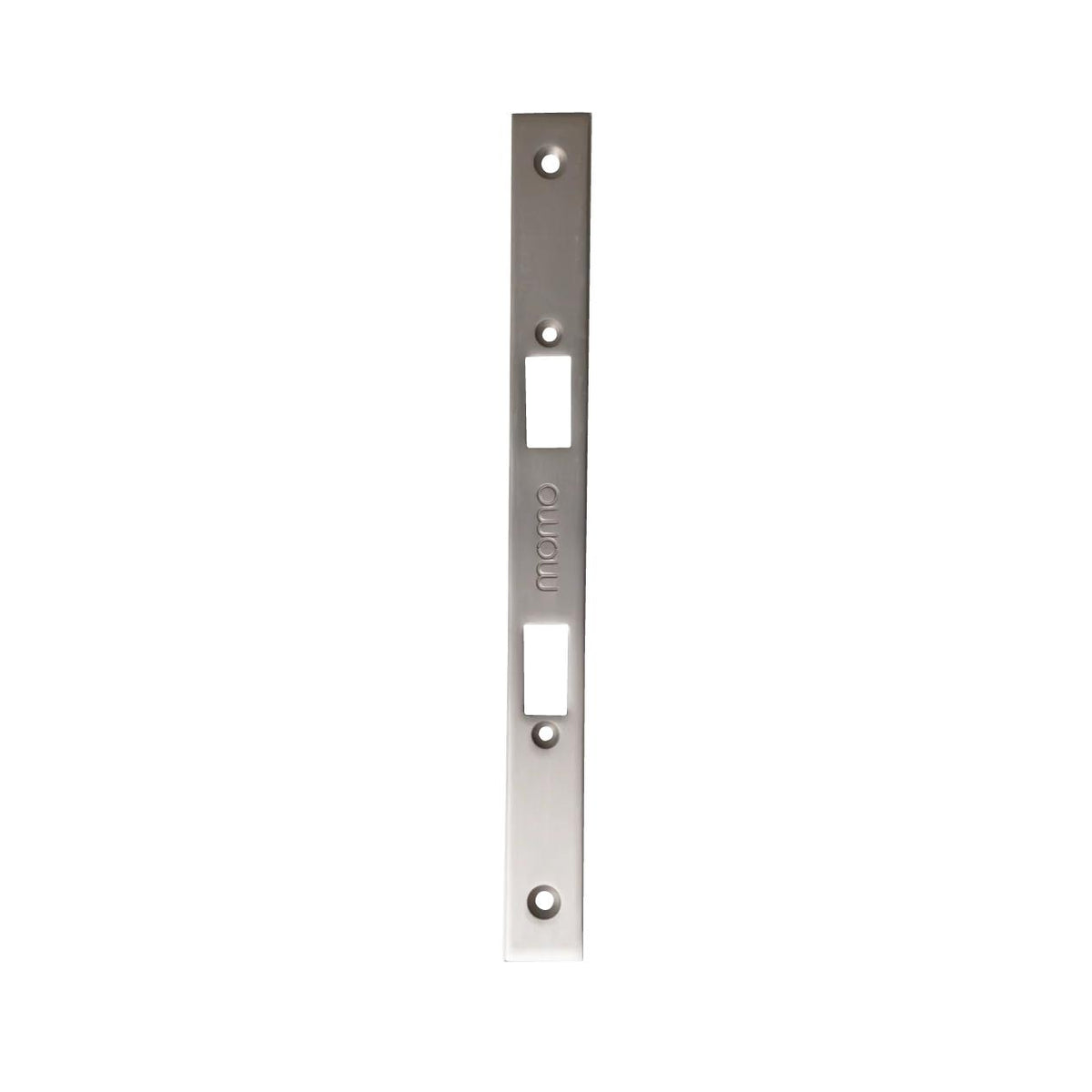 MOMO MORTICE LOCK FOREND PLATE FOR USE WITH EURO CYLINDER BRUSHED NICKEL in Brushed Nickel