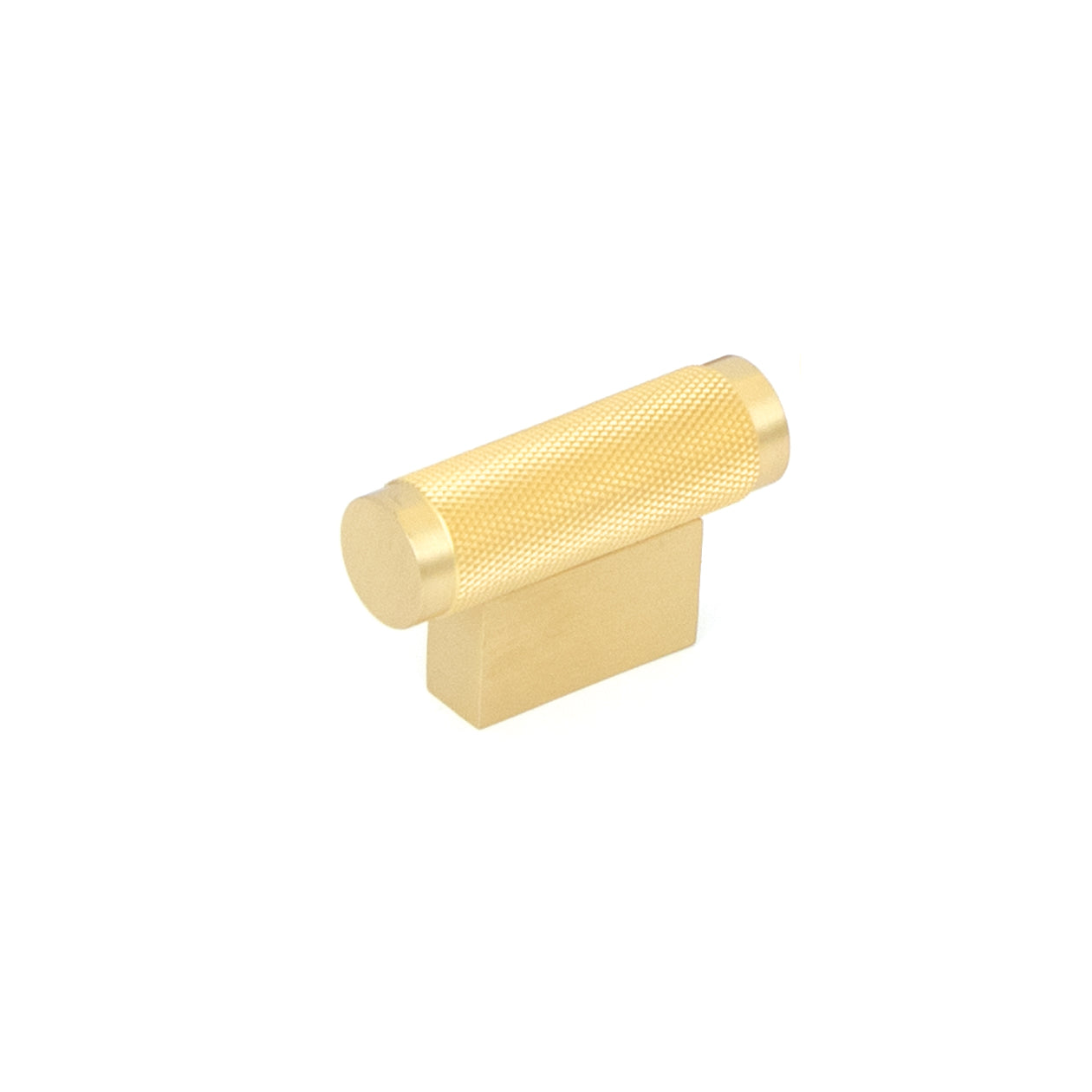 BRIGHTON 50MM SOLID BRASS KNURLED T KNOB BRUSHED SATIN BRASS in Brushed Satin Brass