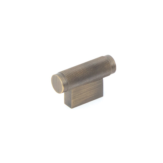 BRIGHTON 50MM SOLID BRASS KNURLED T KNOB DARK BRUSHED BRASS in Dark Brushed Brass
