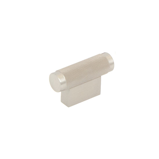 BRIGHTON 50MM SOLID BRASS KNURLED T KNOB DULL BRUSHED NICKEL in Dull Brushed Nickel