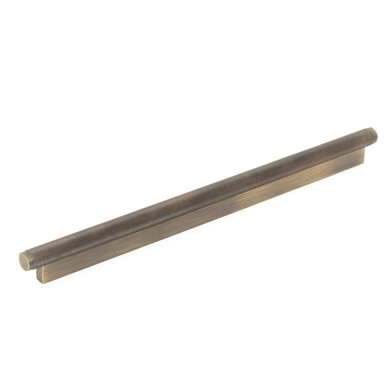 BRIGHTON 320MM SOLID BRASS KNURLED PULL HANDLE DARK BRUSHED BRASS in Dark Brushed Brass