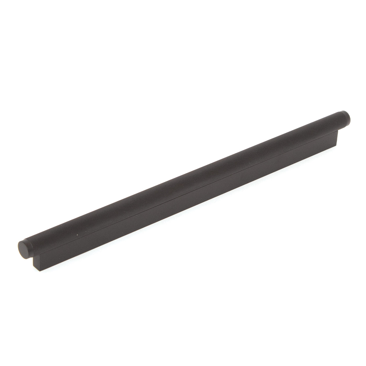 BRIGHTON 320MM SOLID BRASS KNURLED PULL HANDLE MATT BLACK in Matt Black