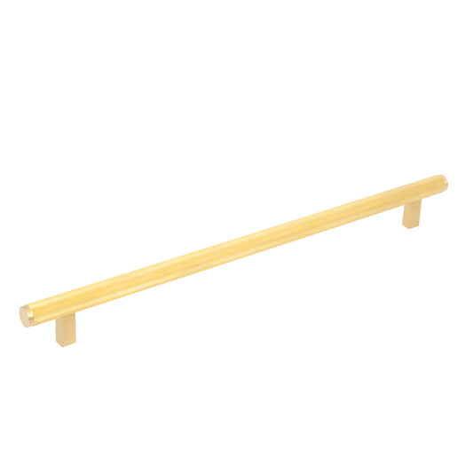 BELLEVUE 416MM SOLID BRASS KNURLED APPLIANCE PULL BRUSHED SATIN BRASS in Brushed Satin Brass