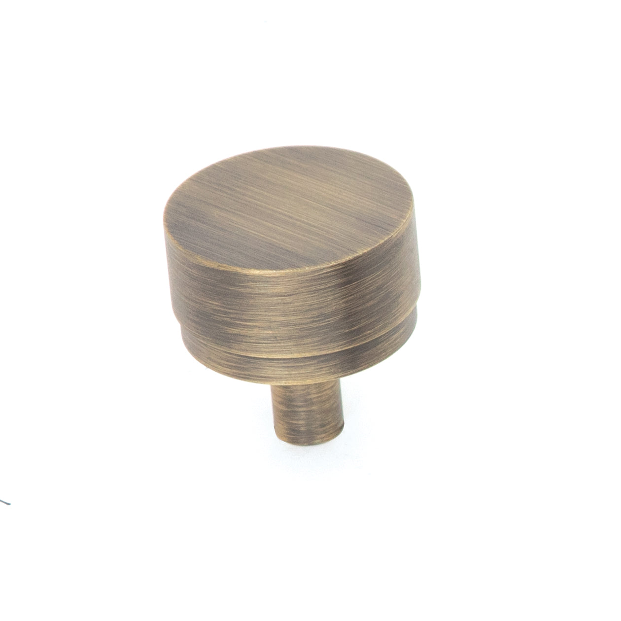 BELLEVUE 35MM SOLID BRASS PLAIN KNOB DARK BRUSHED BRASS in Dark Brushed Brass