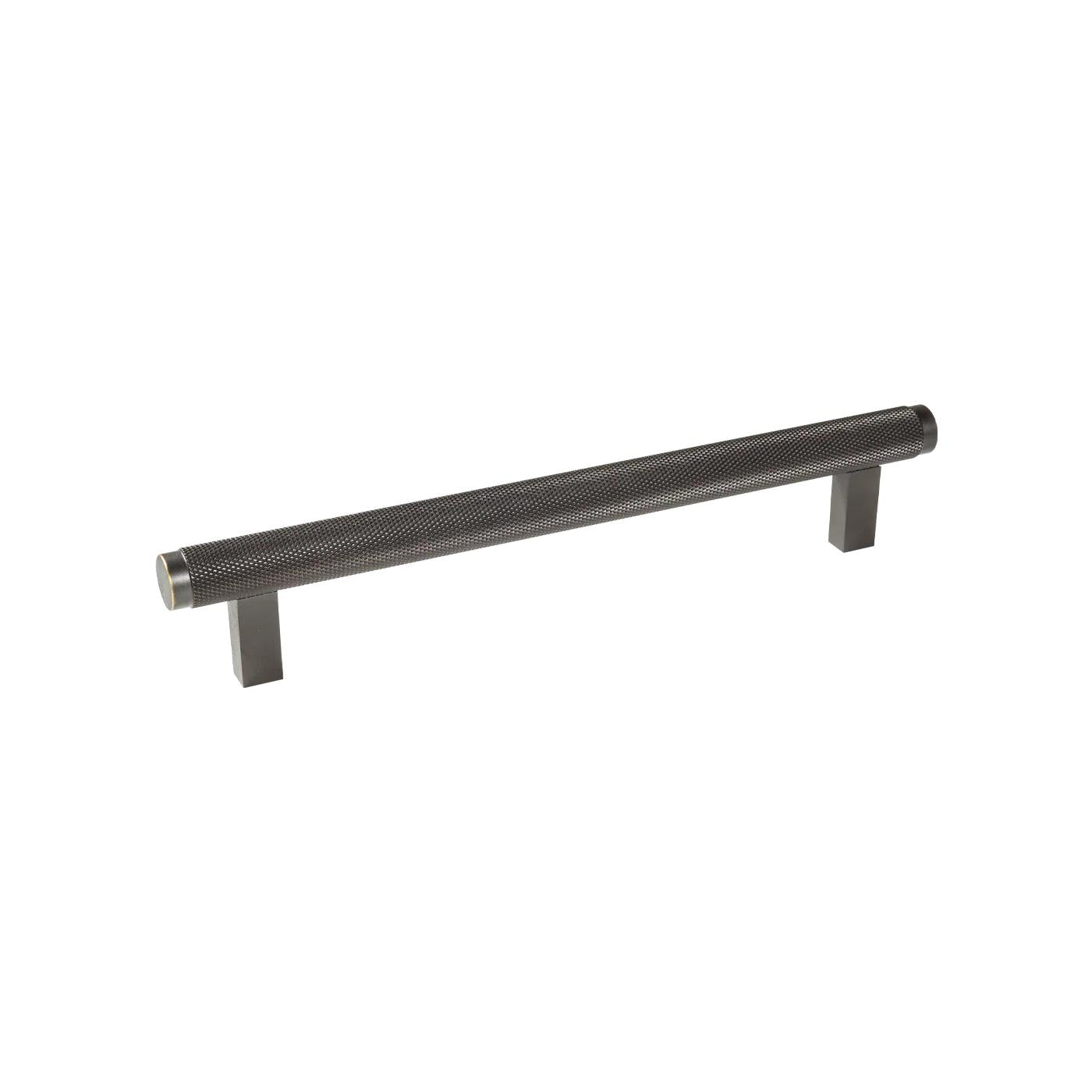 BELLEVUE 160MM SOLID BRASS KNURLED BAR PULL DARK BRONZE in Dark Bronze