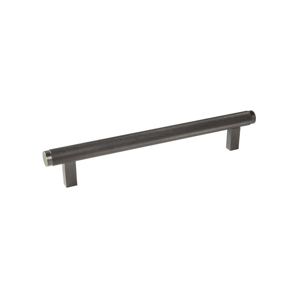 BELLEVUE 160MM SOLID BRASS KNURLED BAR PULL DARK BRONZE in Dark Bronze