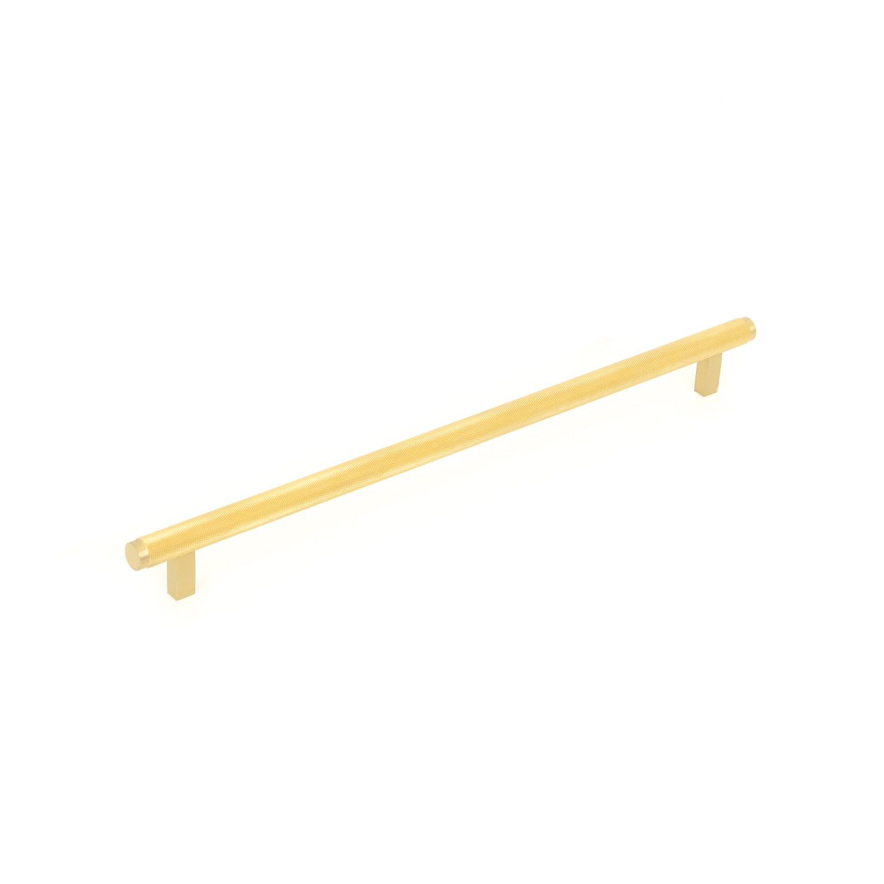 BELLEVUE 320MM SOLID BRASS KNURLED BAR PULL BRUSHED SATIN BRASS in Brushed Satin Brass
