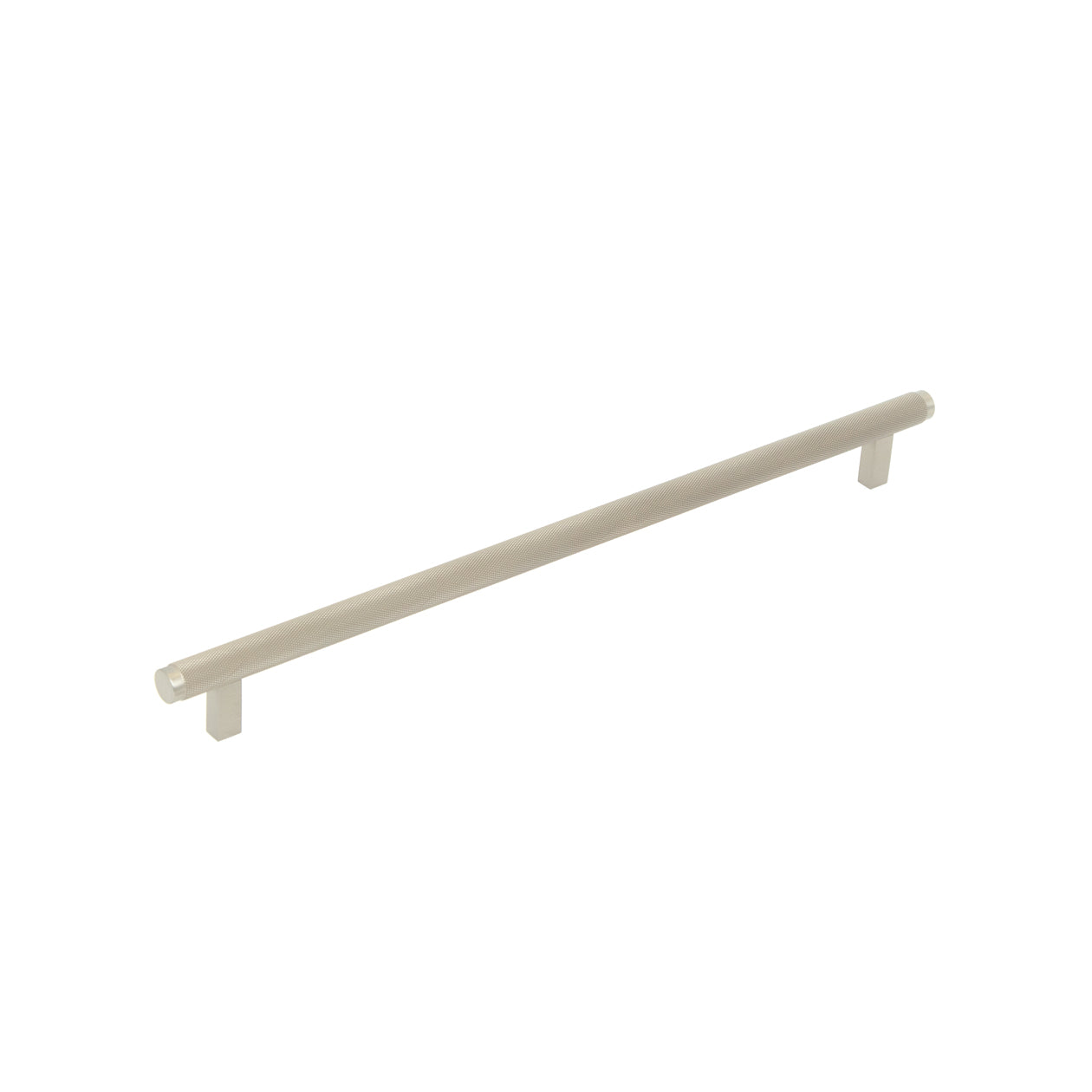 BELLEVUE 320MM SOLID BRASS KNURLED BAR PULL DULL BRUSHED NICKEL in Dull Brushed Nickel
