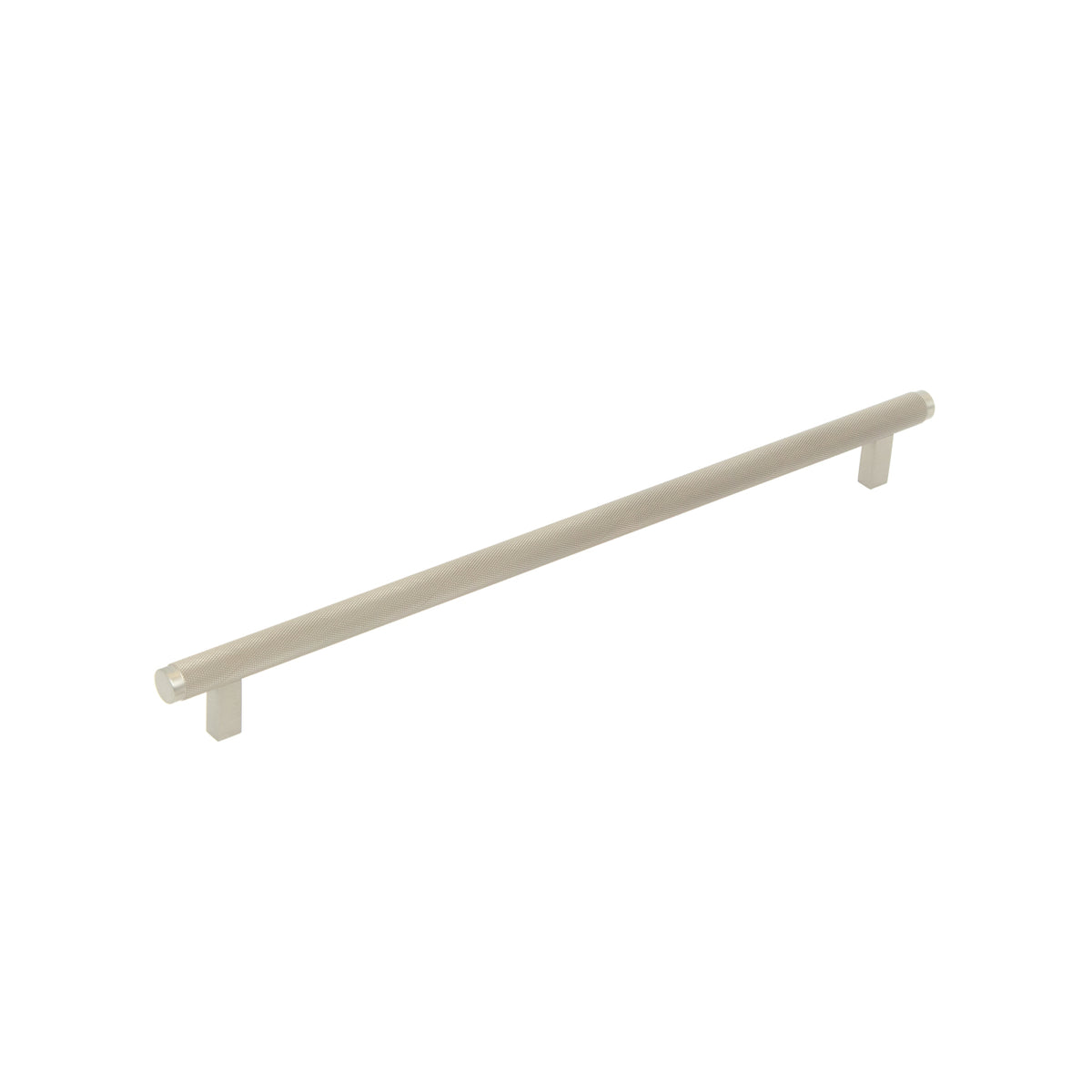 BELLEVUE 320MM SOLID BRASS KNURLED BAR PULL DULL BRUSHED NICKEL in Dull Brushed Nickel
