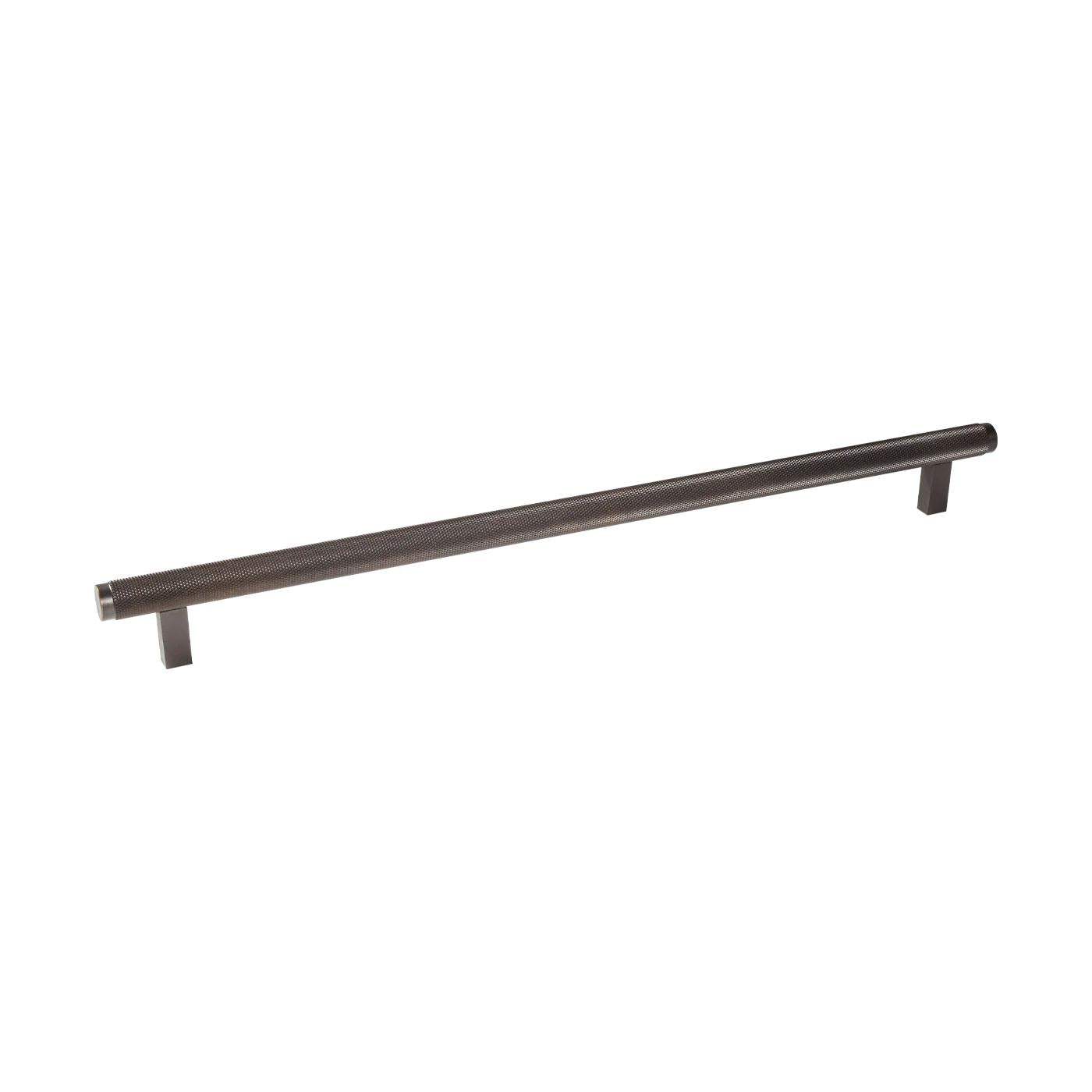 BELLEVUE 320MM SOLID BRASS KNURLED BAR PULL DARK BRONZE in Dark Bronze