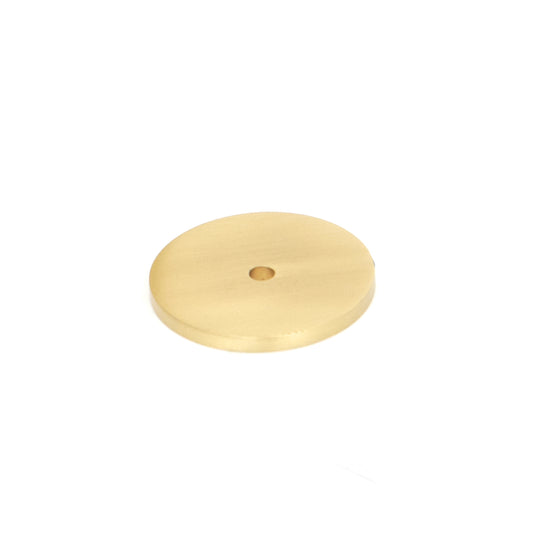 BELLEVUE 35MM SOLID BRASS PLAIN BACKPLATE BRUSHED SATIN BRASS in Brushed Satin Brass