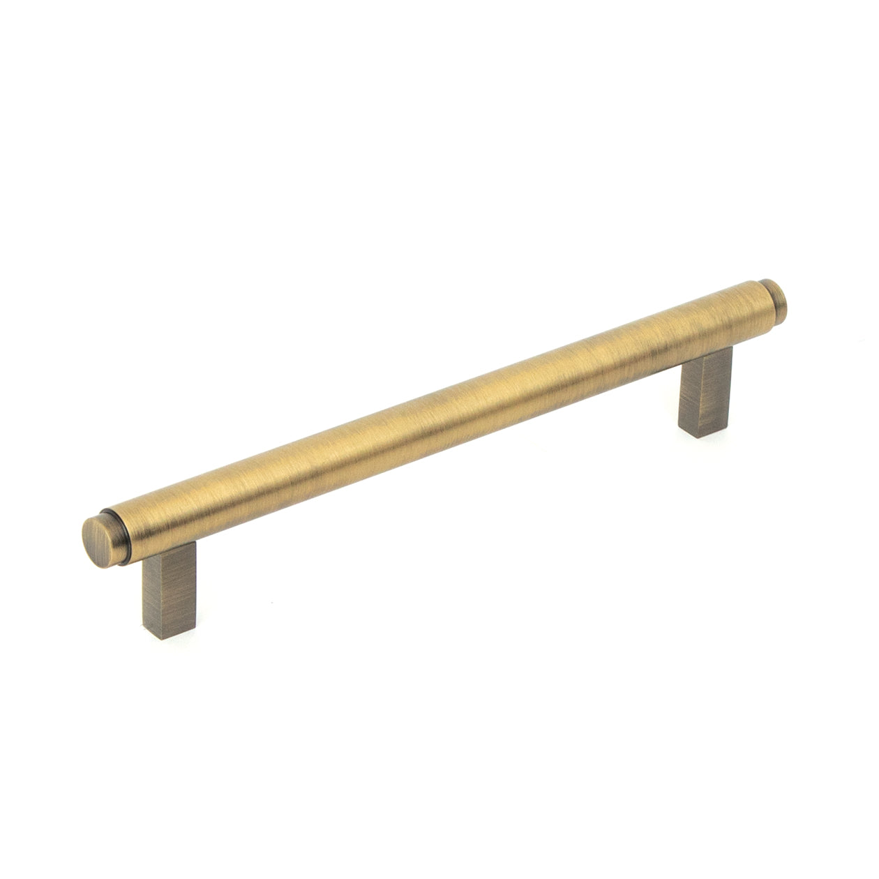 Momo Bellevue plain cabinet pull handle in dark bronze finish, sleek and modern hardware for kitchen or furniture drawers.
