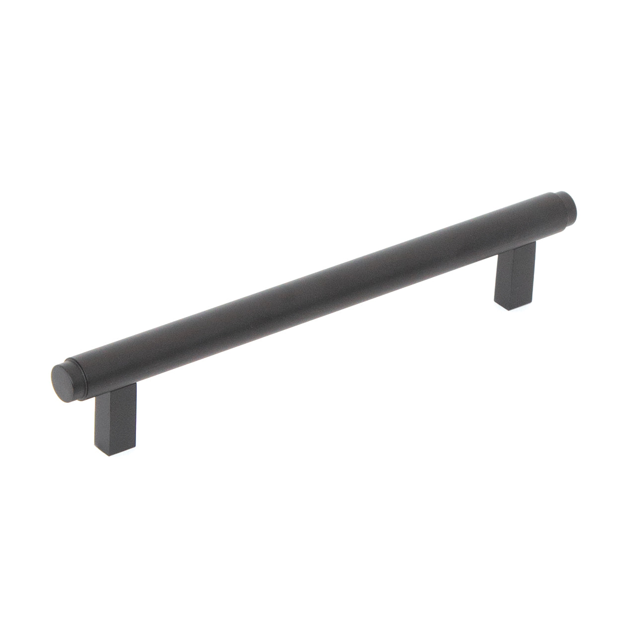 Momo BELLEVUE plain cabinet pull handle in black finish, sleek and modern design for kitchen or furniture cabinets.