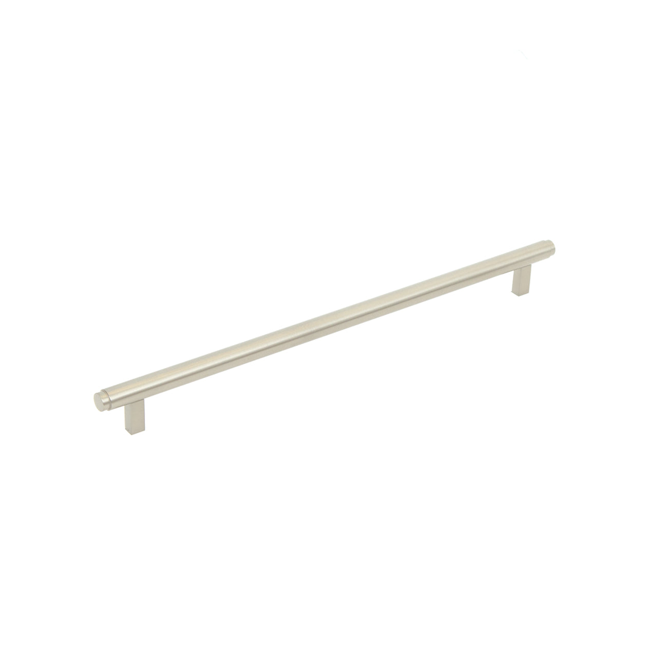 BELLEVUE 320MM SOLID BRASS PLAIN BAR PULL DULL BRUSHED NICKEL in Dull Brushed Nickel