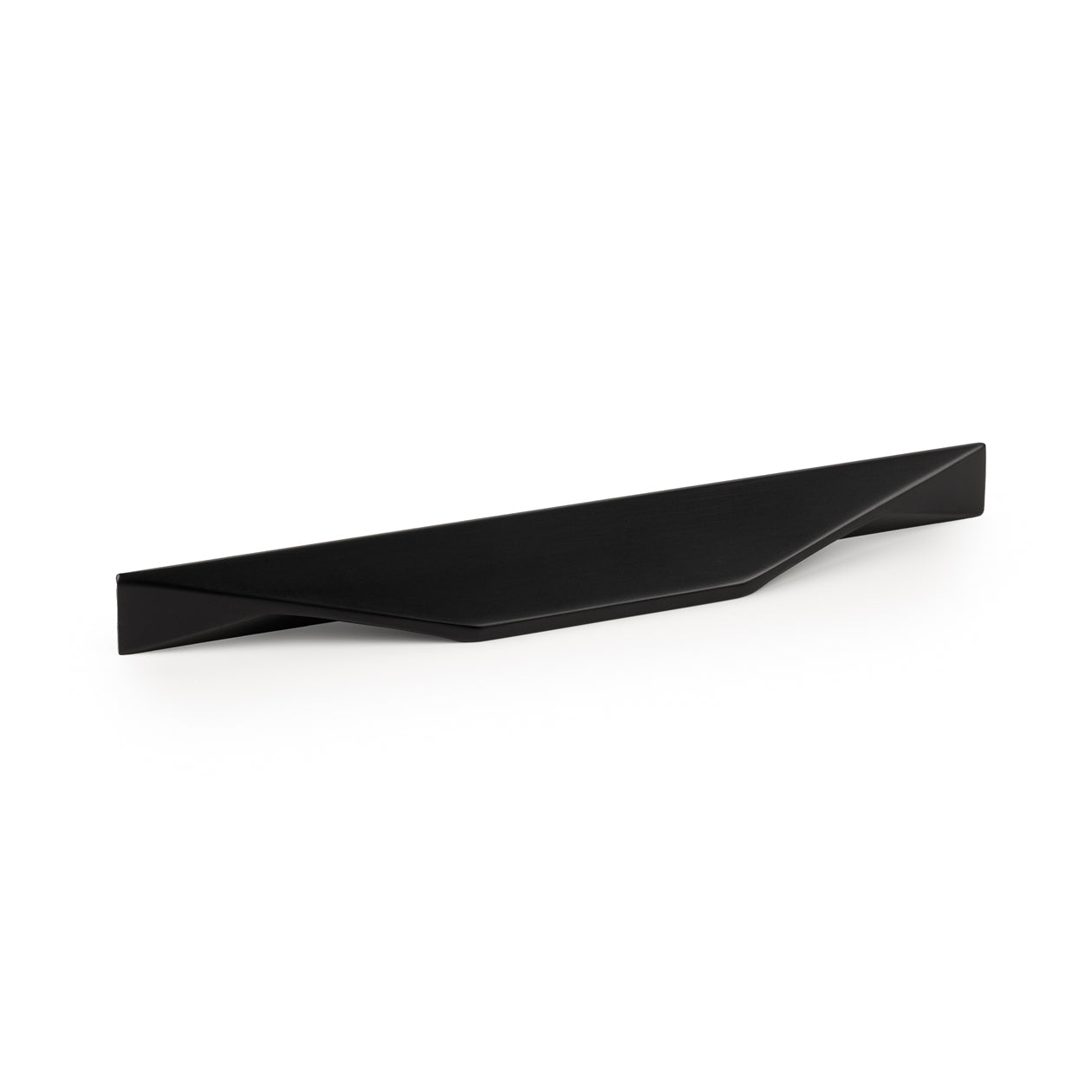 Momo CUTT cabinet pull handle in matte black finish, sleek modern hardware for kitchen or furniture cabinets.