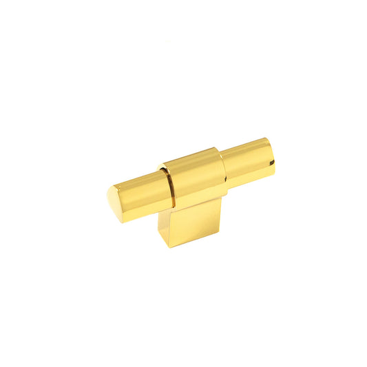 CASPER 60MM T KNOB POLISHED GOLD in Polished Gold