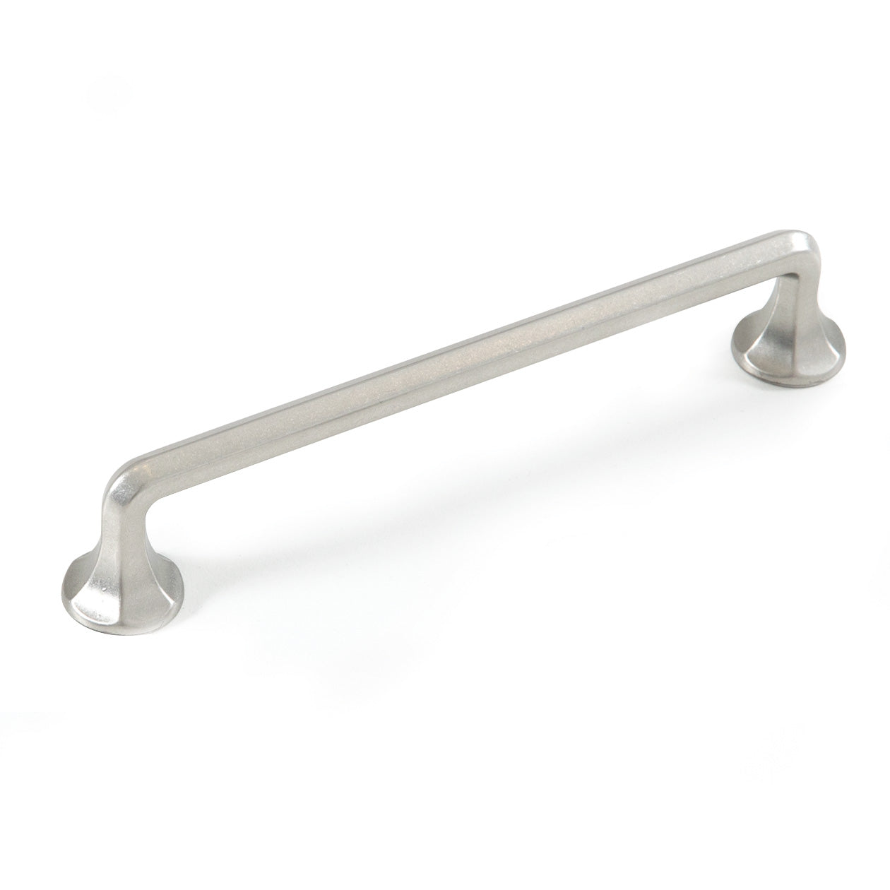 Momo CASELLE D cabinet pull handle in brushed nickel finish, showcasing its sleek, modern design for furniture drawers and cabinets.
