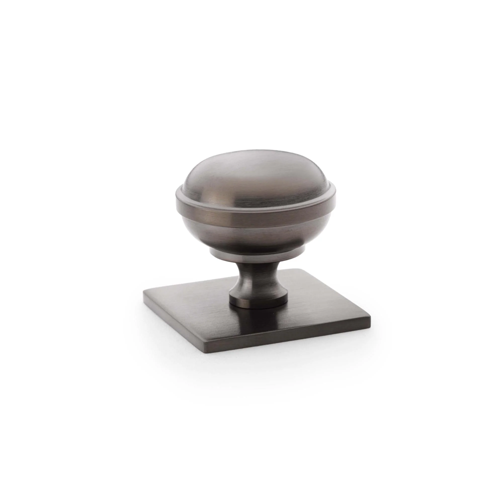 Hastings 34mm Knob on Backplate - Gunmetal PVD in Gun Metal PVD
