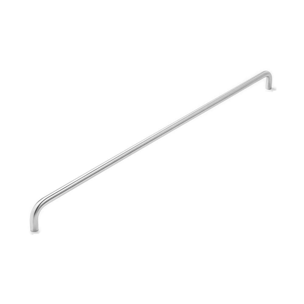 Castella Stream Appliance Pull Handle in polished metal with sleek, modern design for kitchen or cabinet doors.