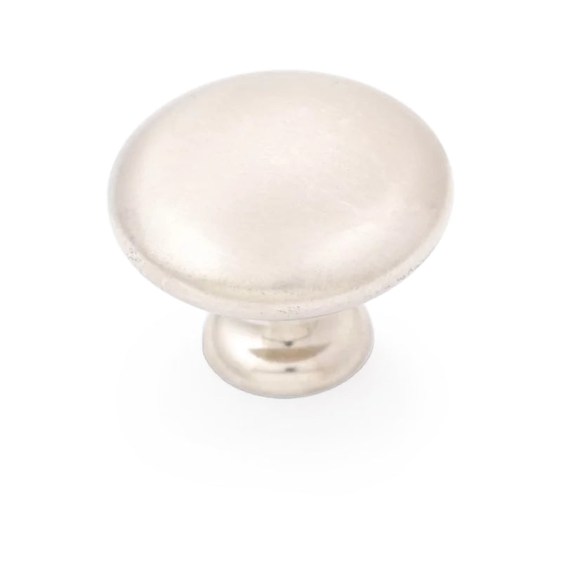 HERITAGE Shaker 30mm Plain Knob - Satin Nickel in Satin Nickel