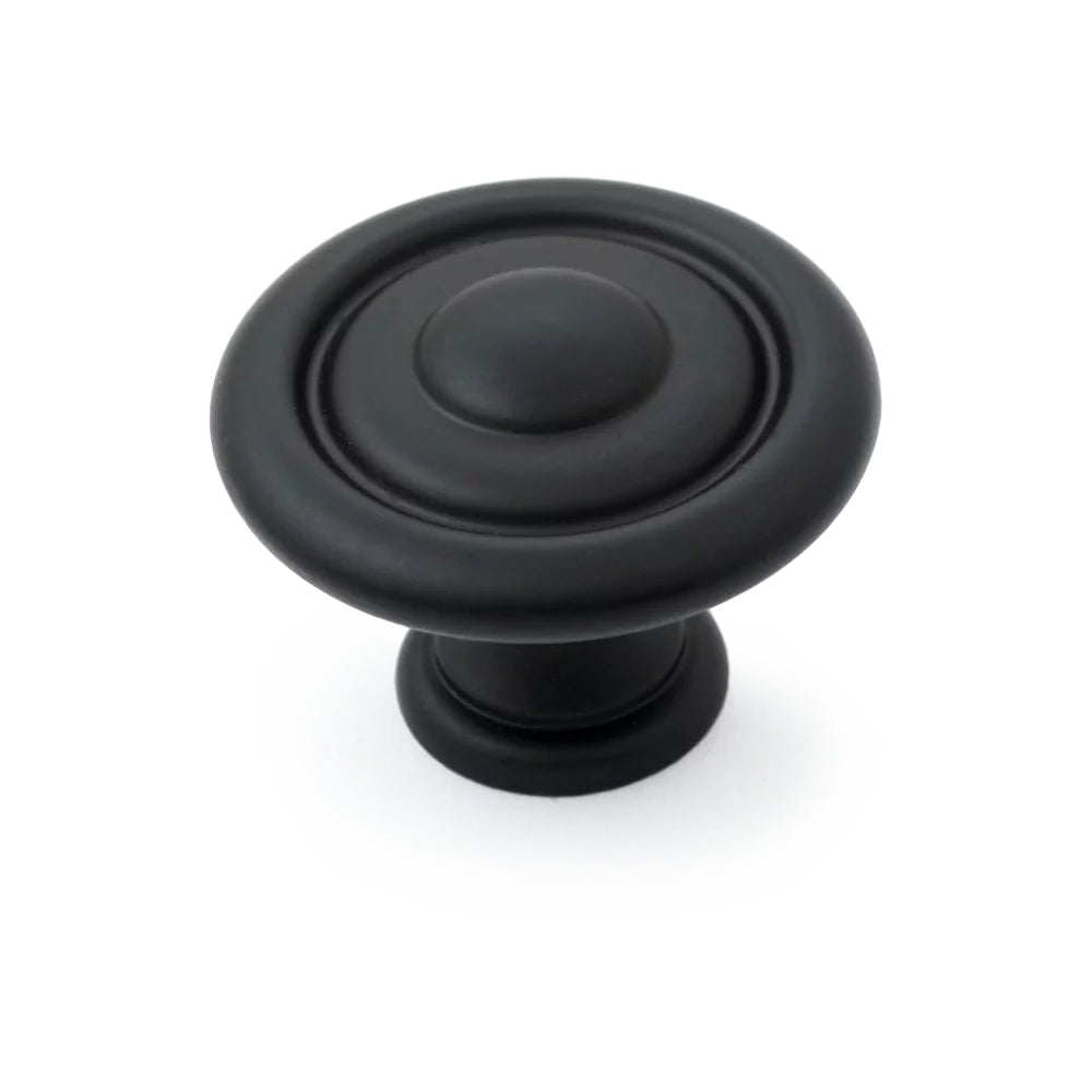 Scaped Shaker 35mm Fluted Knob - Matt Black in Matt Black