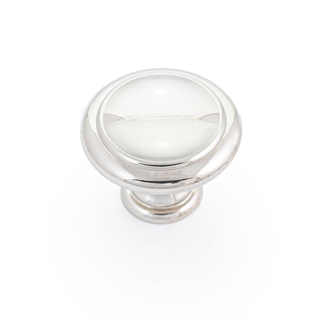Windsor 30mm Knob in Polished Nickel