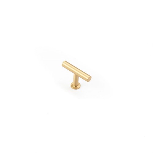 Strand 50mm Solid Brass 'T' Knob in Satin Brass