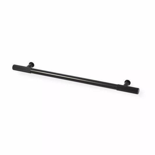 Ridge 450mm Door Pull - Rear Fix - Matt Black in Matt Black