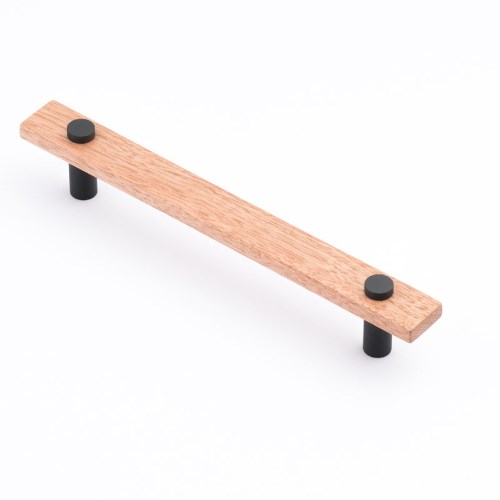 Castella Lenah Cabinet Pull Handle in Tasmanian Oak / Matte Black