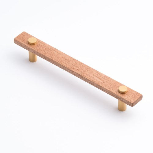 Castella Lenah Cabinet Pull Handle in Tasmanian Oak / Brushed Gold