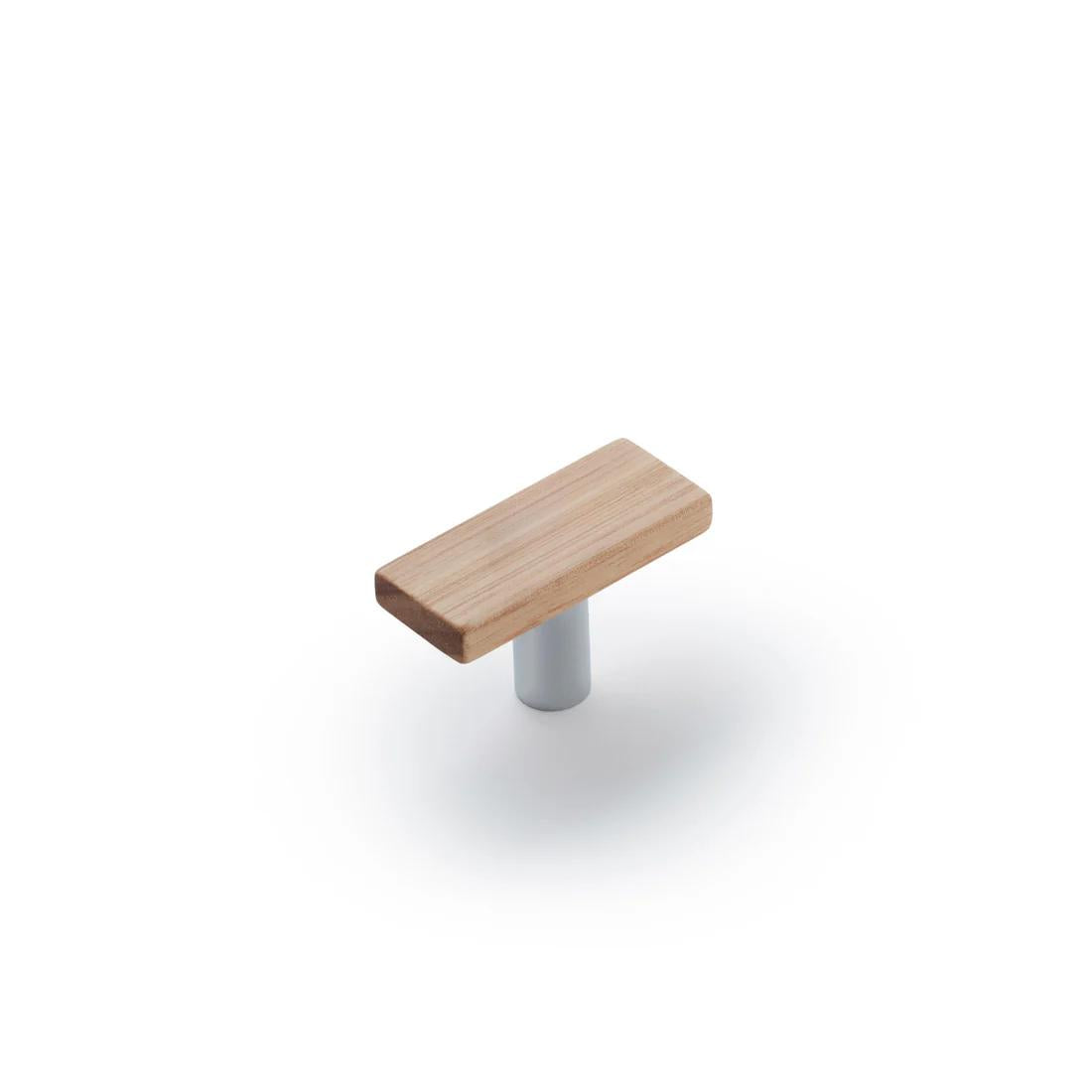Castella Lenah Knob in Tasmanian Oak showcasing natural wood grain and polished finish, ideal for cabinet or furniture hardware.