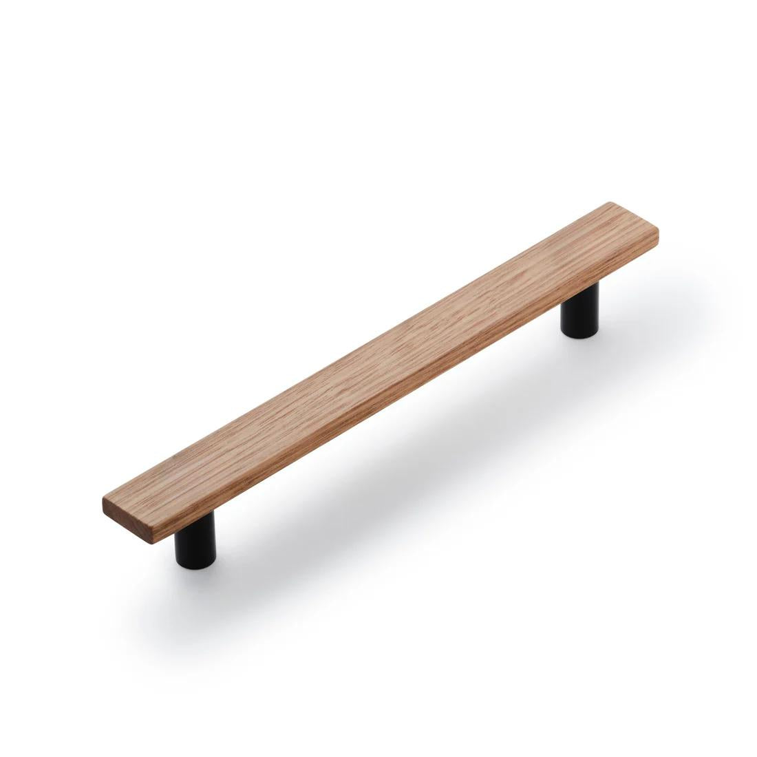 Lenah 160mm Cabinet Handle - Tasmanian Oak - Matt Black in Matt Black