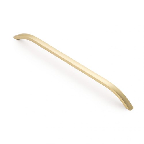 Castella Hinckley handle with polished brass finish, featuring a classic design and ergonomic grip for cabinet or drawer use.