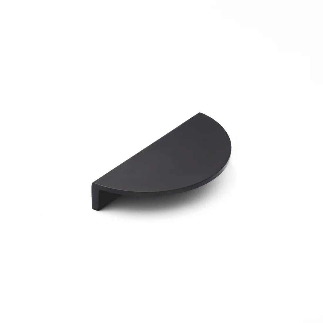 Cove 140mm Semi-Circle Solid Brass Pull - Matt Black in Matt Black