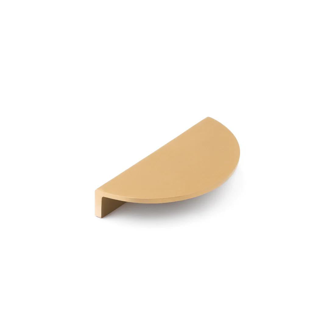 Cove 140mm Semi-Circle Solid Brass Pull - Brushed Brass in Brushed Brass
