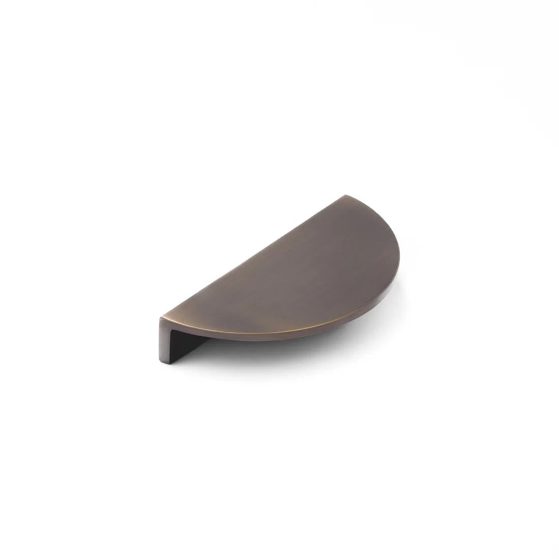 Cove 140mm Semi-Circle Solid Brass Pull - Bronze in Bronze