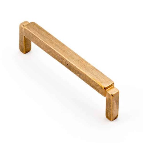 Castella Cast Prism Cabinet Pull Handle in Light Bronze