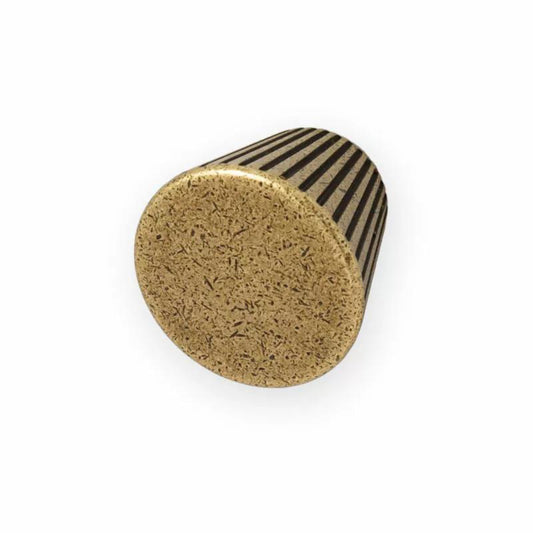Cascade 30mm Cone Knob in Antique Brass