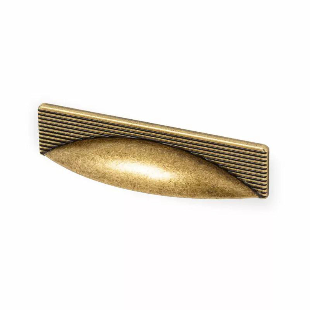 Cascade 96mm Cup Pull in Antique Brass