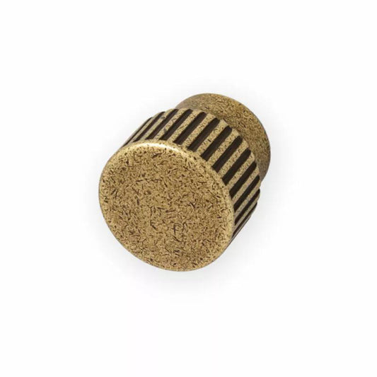 Cascade 25mm Round Knob in Antique Brass