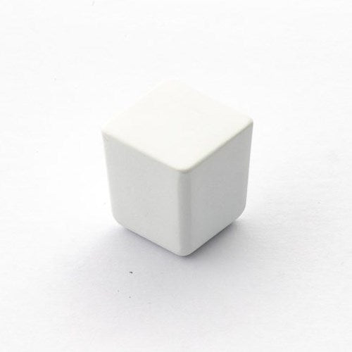 Castella Dune Square Cabinet Knob in Matt White
