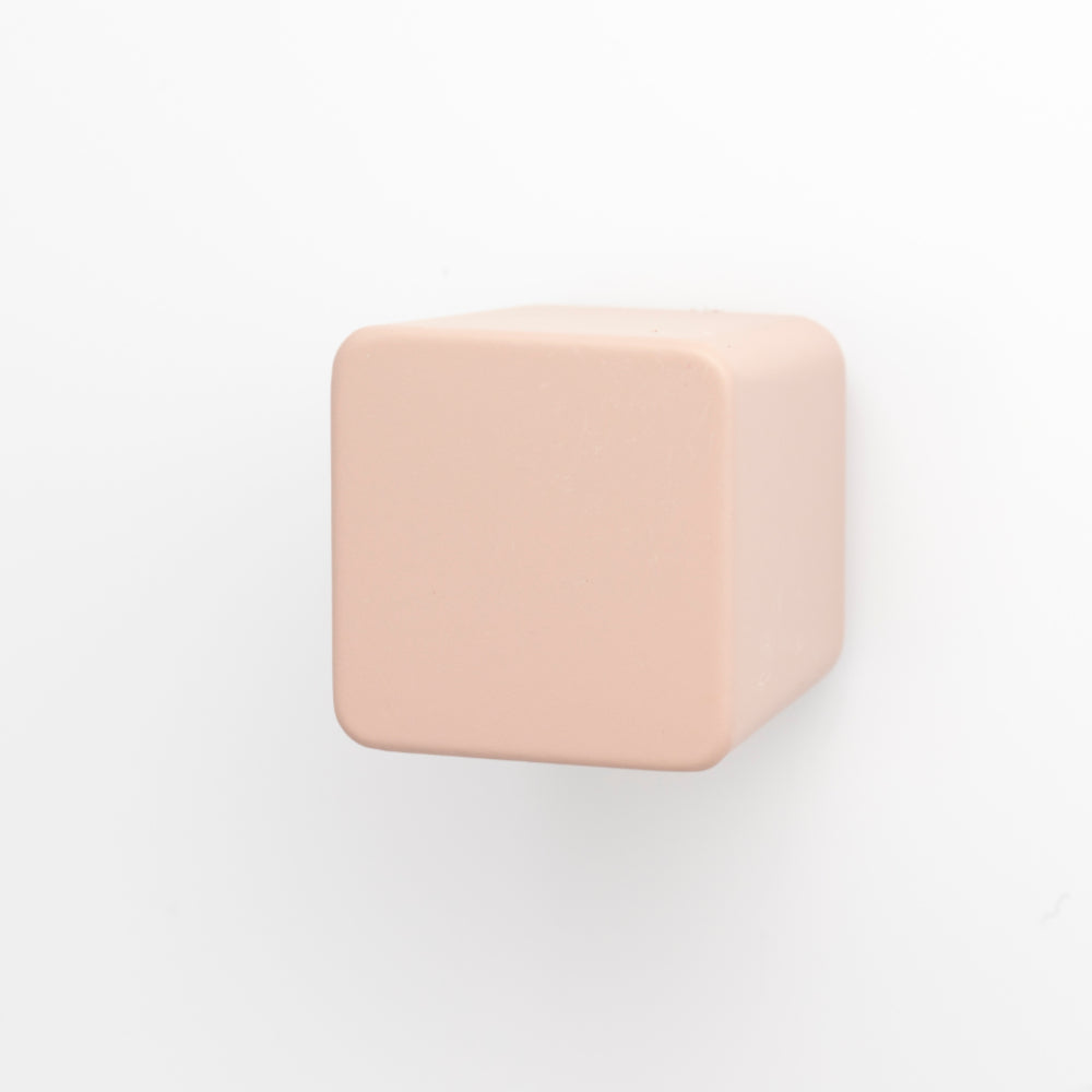 Dune 25mm Square Knob in Dusty Rose