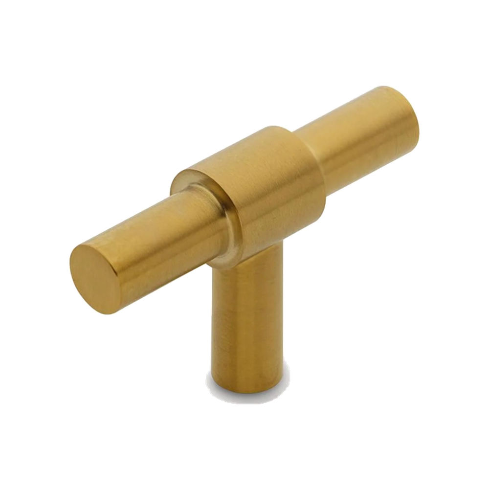Coast 50mm T-Bar Handle 316SS - Satin Brass in Satin Brass