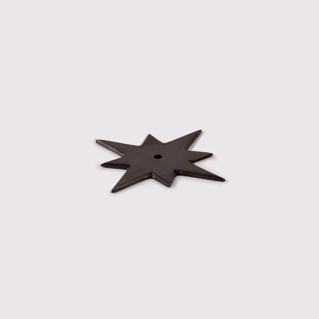 Star Knob Backplate - Antique Bronze in Antique Bronze
