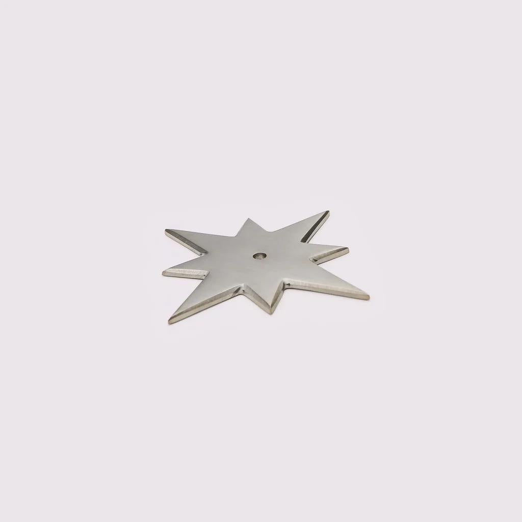 Star Backplate - Satin Nickel in Satin Nickel