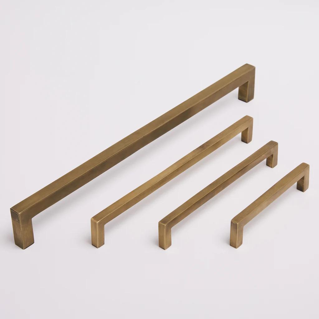 Ascot Handle 192mm - Acid Washed Brass in Acid Washed Brass