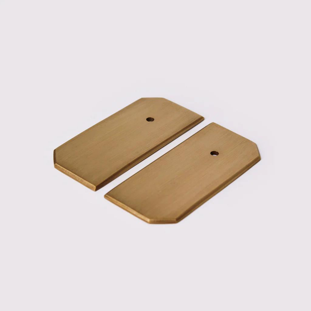 Fred & Ginger Backpate - Acid Washed Brass in Acid Washed Brass