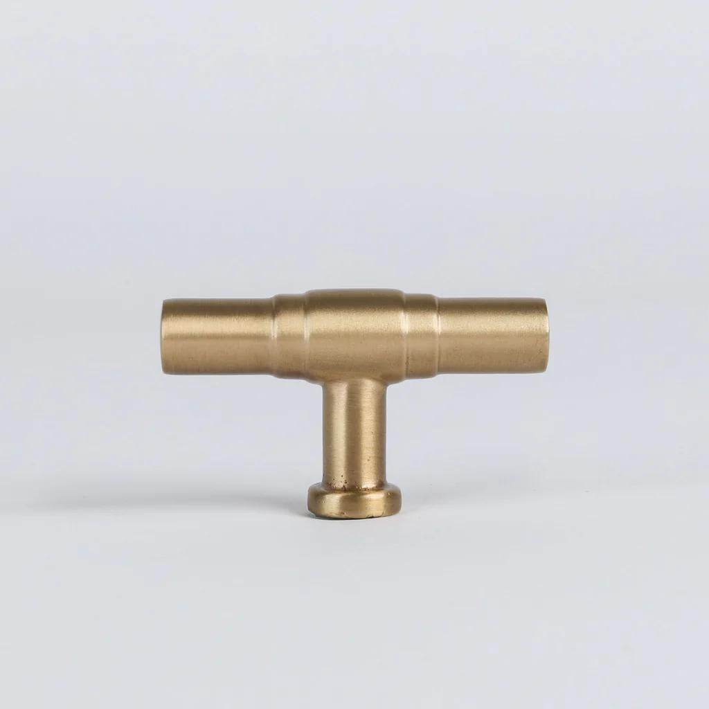 Georgia T-Bar - Burnished Brass in Burnished Brass